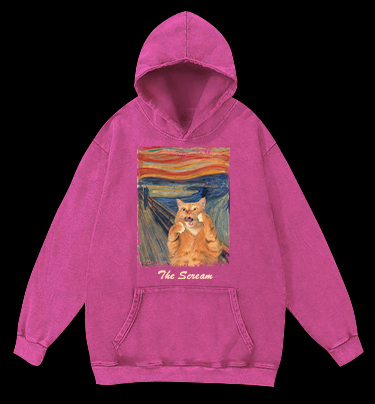 The Scream Vintage Washed 100% Cotton Hoodie