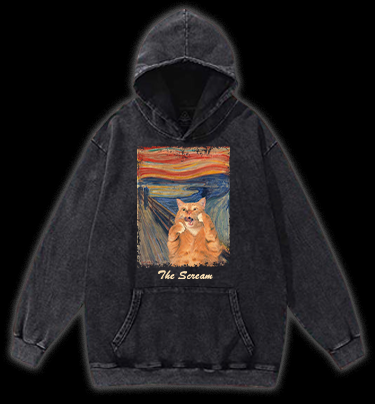 The Scream Vintage Washed 100% Cotton Hoodie