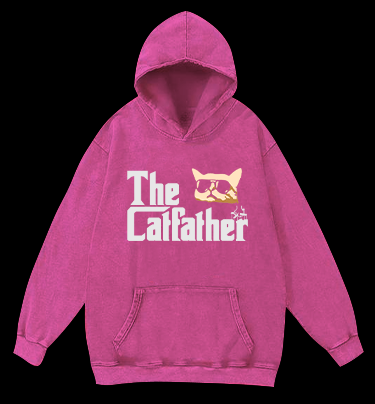 The Catfather Vintage Washed 100% Cotton Hoodie