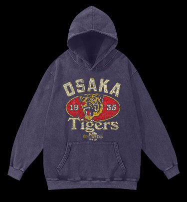 Osaka Tigers 1935 Vintage Washed 100% Cotton Hoodie