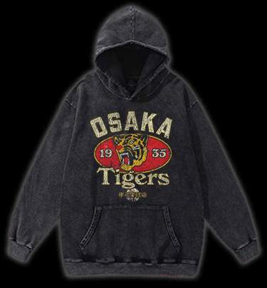 Osaka Tigers 1935 Vintage Washed 100% Cotton Hoodie