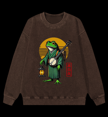 The Lantern-Bearing Frog Vintage Washed 100% Cotton Sweatshirt