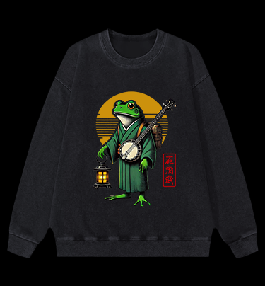 The Lantern-Bearing Frog Vintage Washed 100% Cotton Sweatshirt