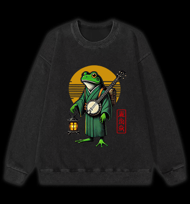 The Lantern-Bearing Frog Vintage Washed 100% Cotton Sweatshirt