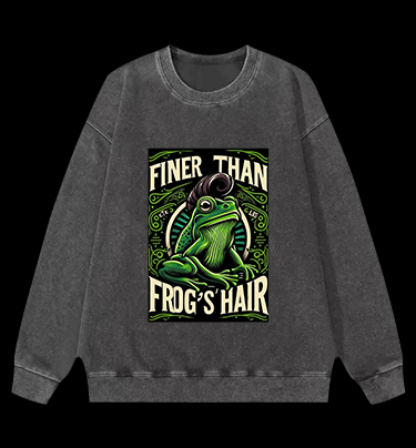 Frog's Style Vintage Washed 100% Cotton Sweatshirt