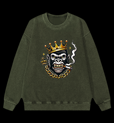 Monkey's Royal Vintage Washed 100% Cotton Sweatshirt