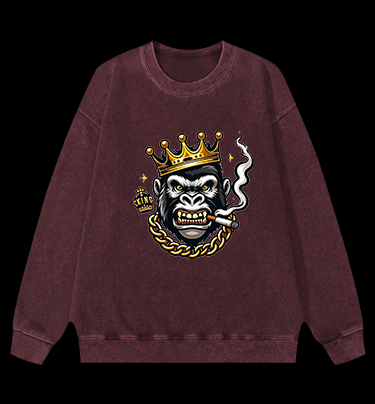 Monkey's Royal Vintage Washed 100% Cotton Sweatshirt