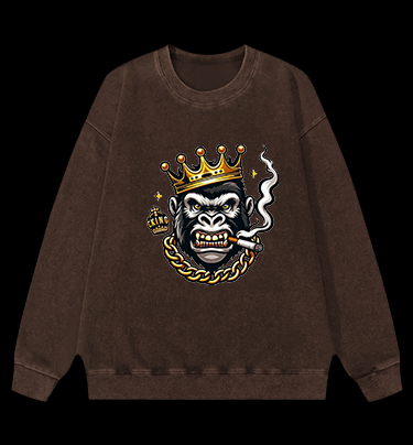 Monkey's Royal Vintage Washed 100% Cotton Sweatshirt