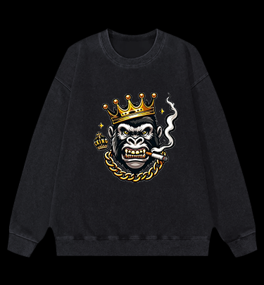 Monkey's Royal Vintage Washed 100% Cotton Sweatshirt