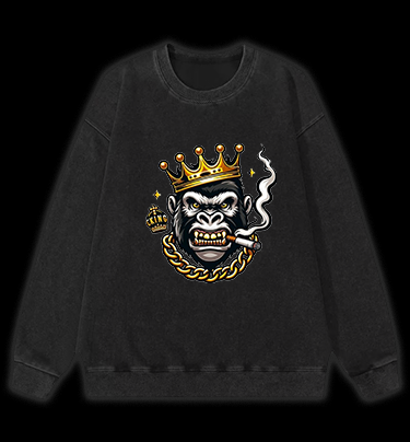 Monkey's Royal Vintage Washed 100% Cotton Sweatshirt