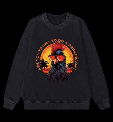 Rooster's Brokeback Vibe Vintage Washed 100% Cotton Sweatshirt