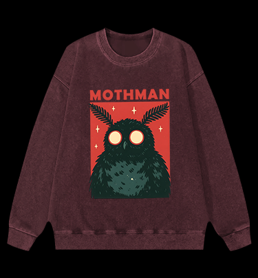 Mothman's Starry Eyes Vintage Washed 100% Cotton Sweatshirt