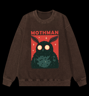 Mothman's Starry Eyes Vintage Washed 100% Cotton Sweatshirt