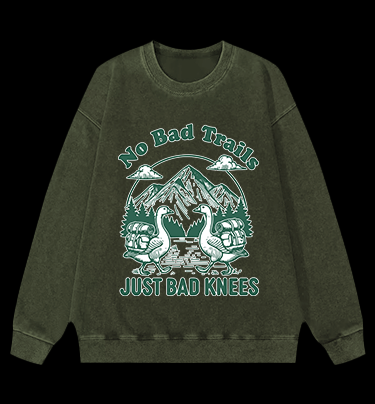 Trail Goose Adventure Vintage Washed 100% Cotton Sweatshirt