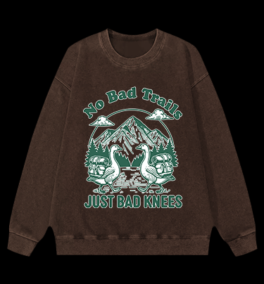 Trail Goose Adventure Vintage Washed 100% Cotton Sweatshirt
