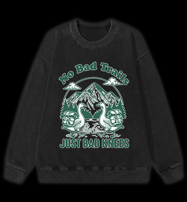 Trail Goose Adventure Vintage Washed 100% Cotton Sweatshirt