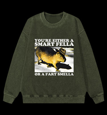 Cowboy Capybara Vintage Washed 100% Cotton Sweatshirt