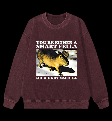 Cowboy Capybara Vintage Washed 100% Cotton Sweatshirt