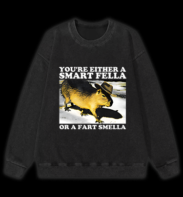 Cowboy Capybara Vintage Washed 100% Cotton Sweatshirt