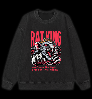 Mouse King's Reign Vintage Washed 100% Cotton Sweatshirt