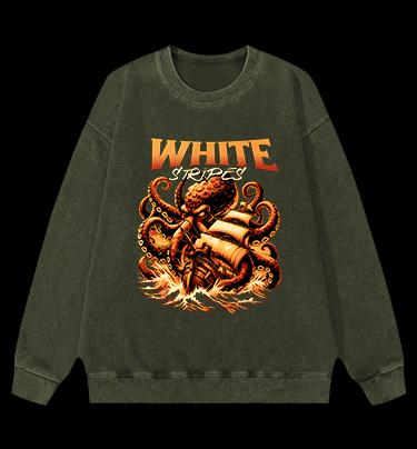 Octopus on Deck Vintage Washed 100% Cotton Sweatshirt