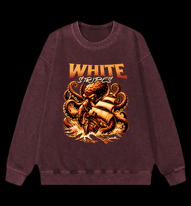 Octopus on Deck Vintage Washed 100% Cotton Sweatshirt