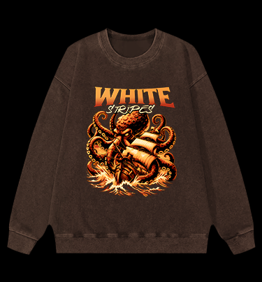 Octopus on Deck Vintage Washed 100% Cotton Sweatshirt