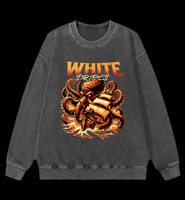 Octopus on Deck Vintage Washed 100% Cotton Sweatshirt