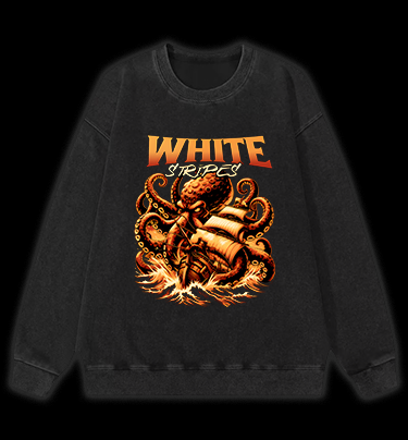 Octopus on Deck Vintage Washed 100% Cotton Sweatshirt