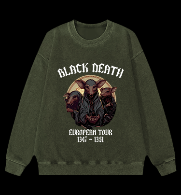 The Plague Mouse Vintage Washed 100% Cotton Sweatshirt