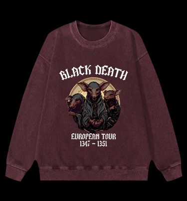 The Plague Mouse Vintage Washed 100% Cotton Sweatshirt