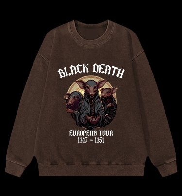 The Plague Mouse Vintage Washed 100% Cotton Sweatshirt