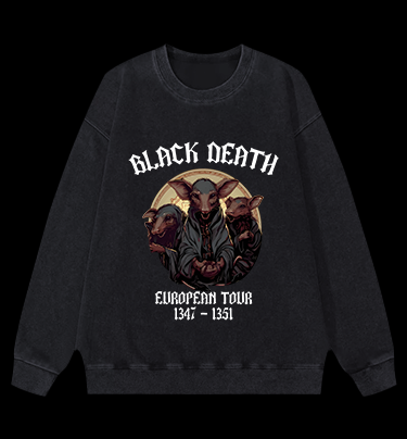 The Plague Mouse Vintage Washed 100% Cotton Sweatshirt