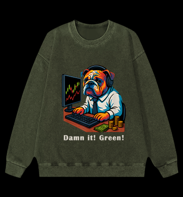 Angry Dog Trading Vintage Washed 100% Cotton Sweatshirt