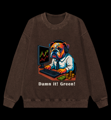 Angry Dog Trading Vintage Washed 100% Cotton Sweatshirt