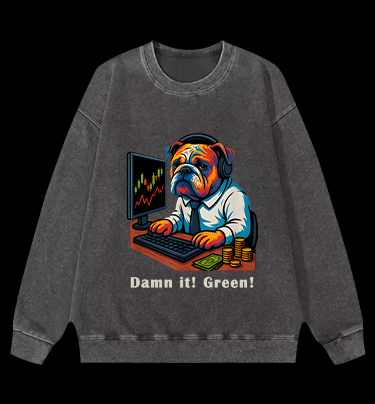 Angry Dog Trading Vintage Washed 100% Cotton Sweatshirt