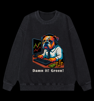 Angry Dog Trading Vintage Washed 100% Cotton Sweatshirt