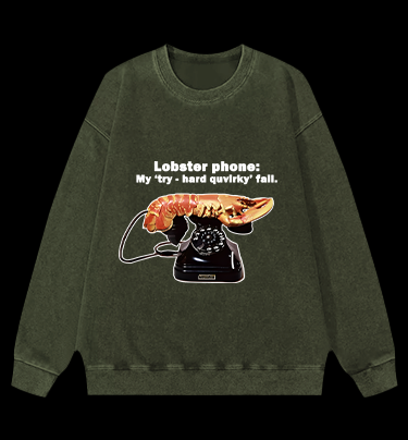 Lobster Dial Vintage Washed 100% Cotton Sweatshirt