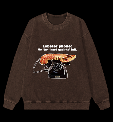 Lobster Dial Vintage Washed 100% Cotton Sweatshirt