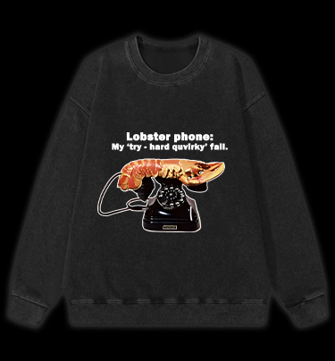 Lobster Dial Vintage Washed 100% Cotton Sweatshirt