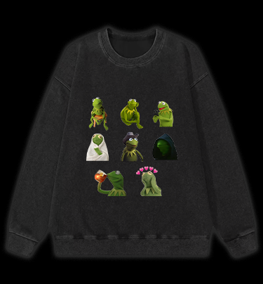 Kermit's Many Moods Vintage Washed 100% Cotton Sweatshirt