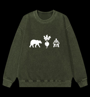 Bears, Beets, Battlestar Galactica Vintage Washed 100% Cotton Sweatshirt