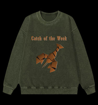 Weekly Lobster Catch Vintage Washed 100% Cotton Sweatshirt