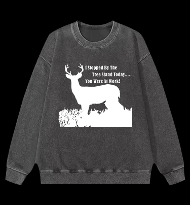 Deer: Work vs Hunt Vintage Washed 100% Cotton Sweatshirt