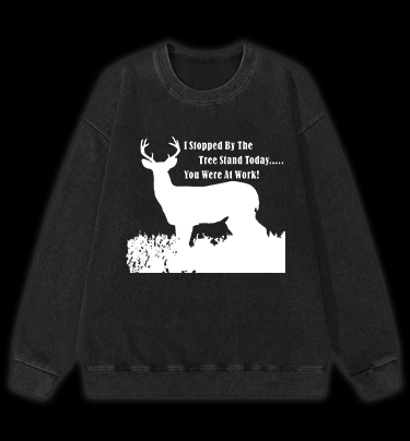 Deer: Work vs Hunt Vintage Washed 100% Cotton Sweatshirt