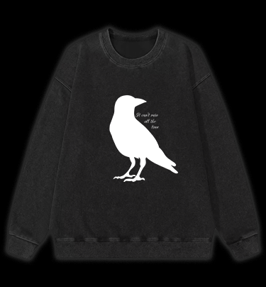 Crow's Rain Wisdom Vintage Washed 100% Cotton Sweatshirt