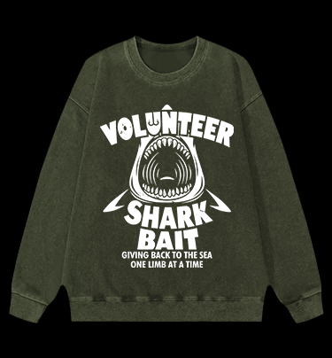 Shark Bait Vintage Washed 100% Cotton Sweatshirt