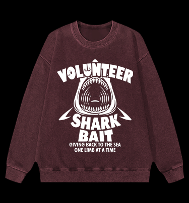Shark Bait Vintage Washed 100% Cotton Sweatshirt