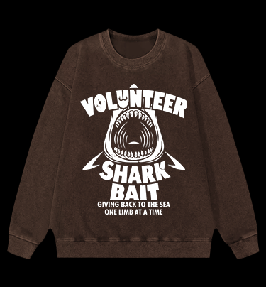 Shark Bait Vintage Washed 100% Cotton Sweatshirt