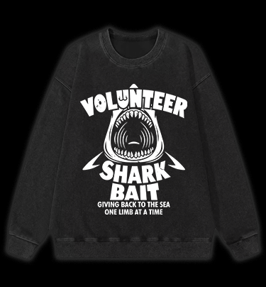 Shark Bait Vintage Washed 100% Cotton Sweatshirt